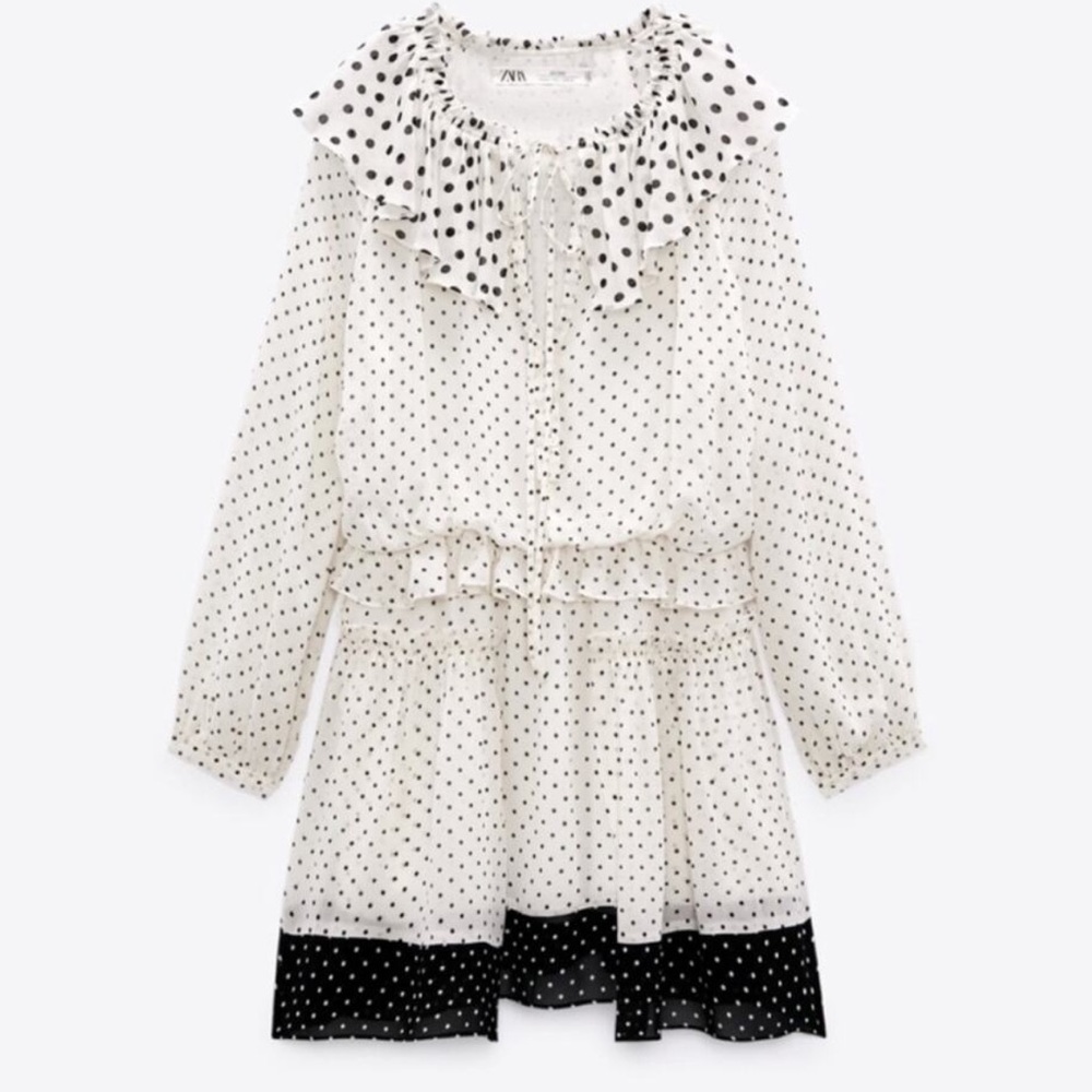 Zara Studio POLKA DOT MINI DRESS LIMITED EDITION defect - Picture 6 of 14